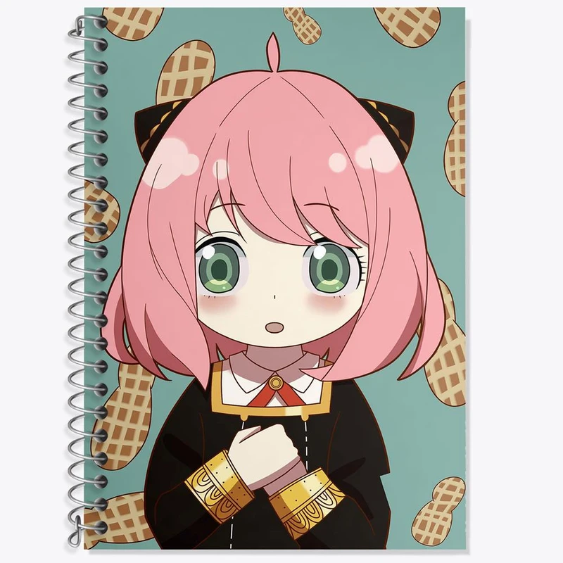 دفتر زبان 50 برگ خندالو مدل سه خط طرح انیا فورجر انیمه اسپای ایکس فمیلی Spy x Family کد 17669