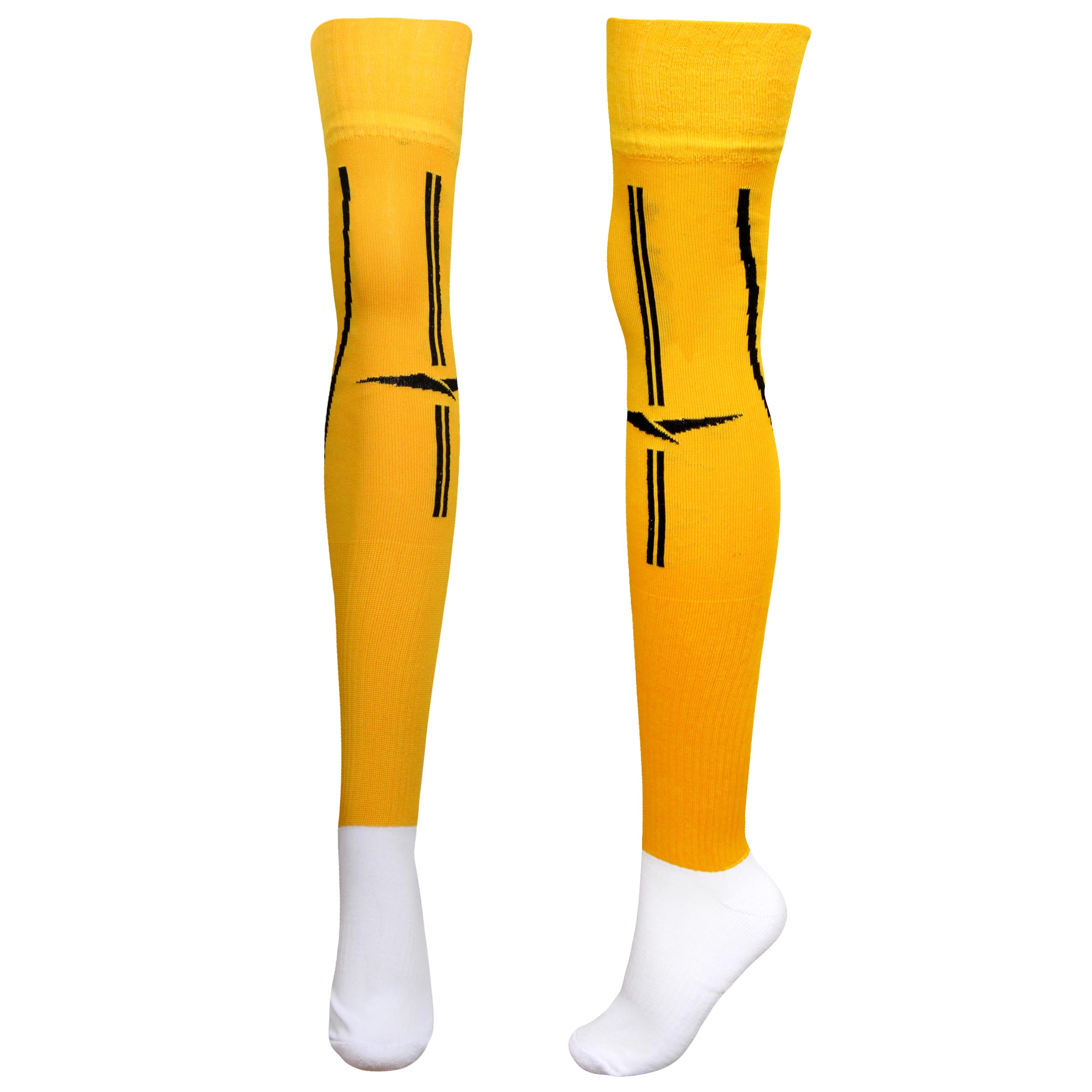 جوراب ورزشی ساق بلند مردانه ماییلدا مدل کف حوله ای کد 4187 رنگ زرد -  - 2