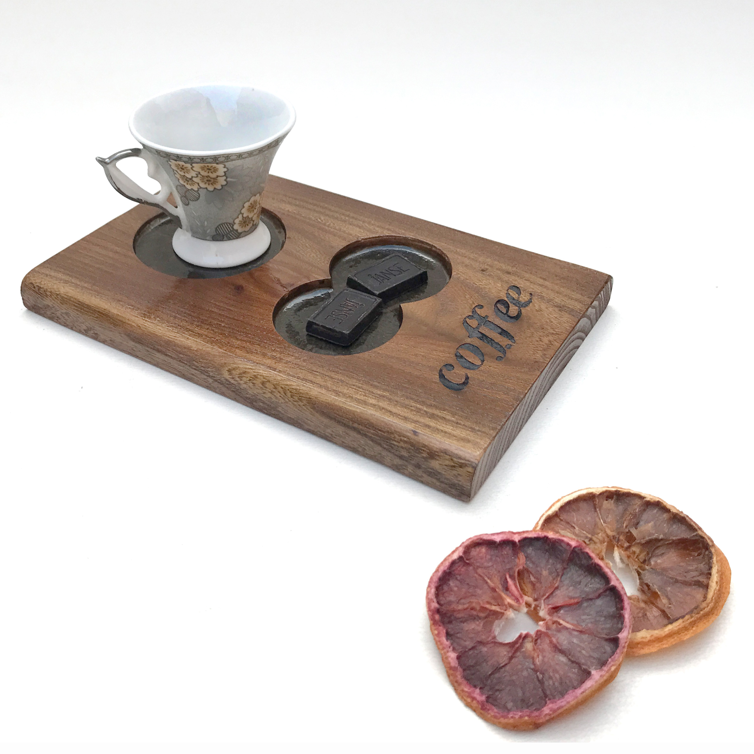 سینی چوبی مدل کافی