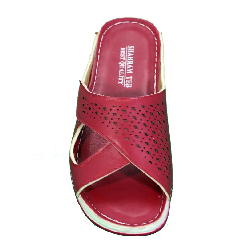 دمپایی زنانه شهرام طب مدل 1027 رنگ قرمز