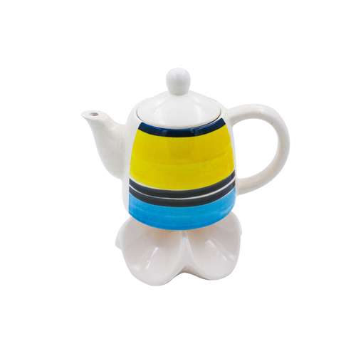 ست قوری و وارمر سرامیکی مدل آسمان