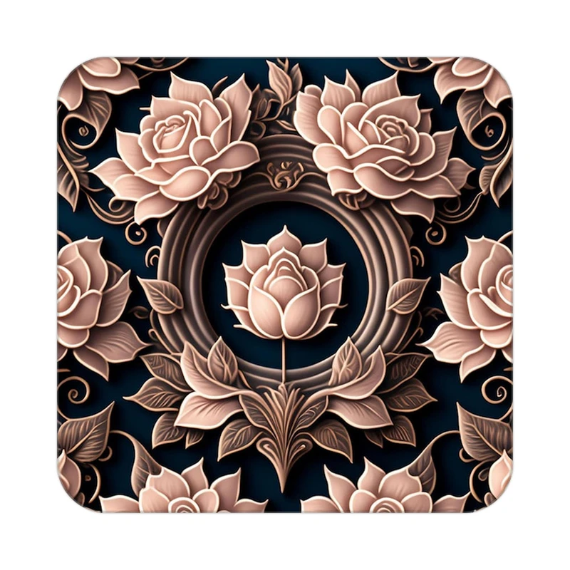 زیر لیوانی کاکتی طرح گل مدل mp16444