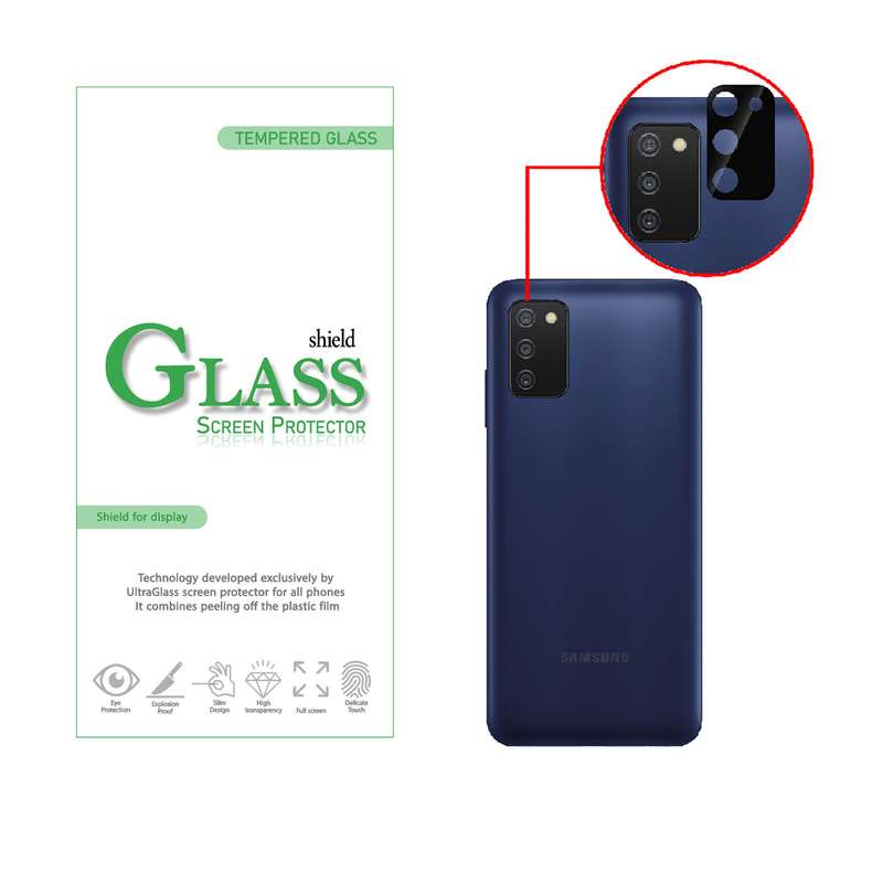  محافظ لنز دوربین شیلد گلس مدل LFUL مناسب برای گوشی موبایل سامسونگ Galaxy A03s