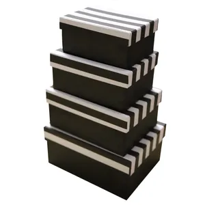 جعبه هدیه مدل چهارخونه B مجموعه 4 عددی
