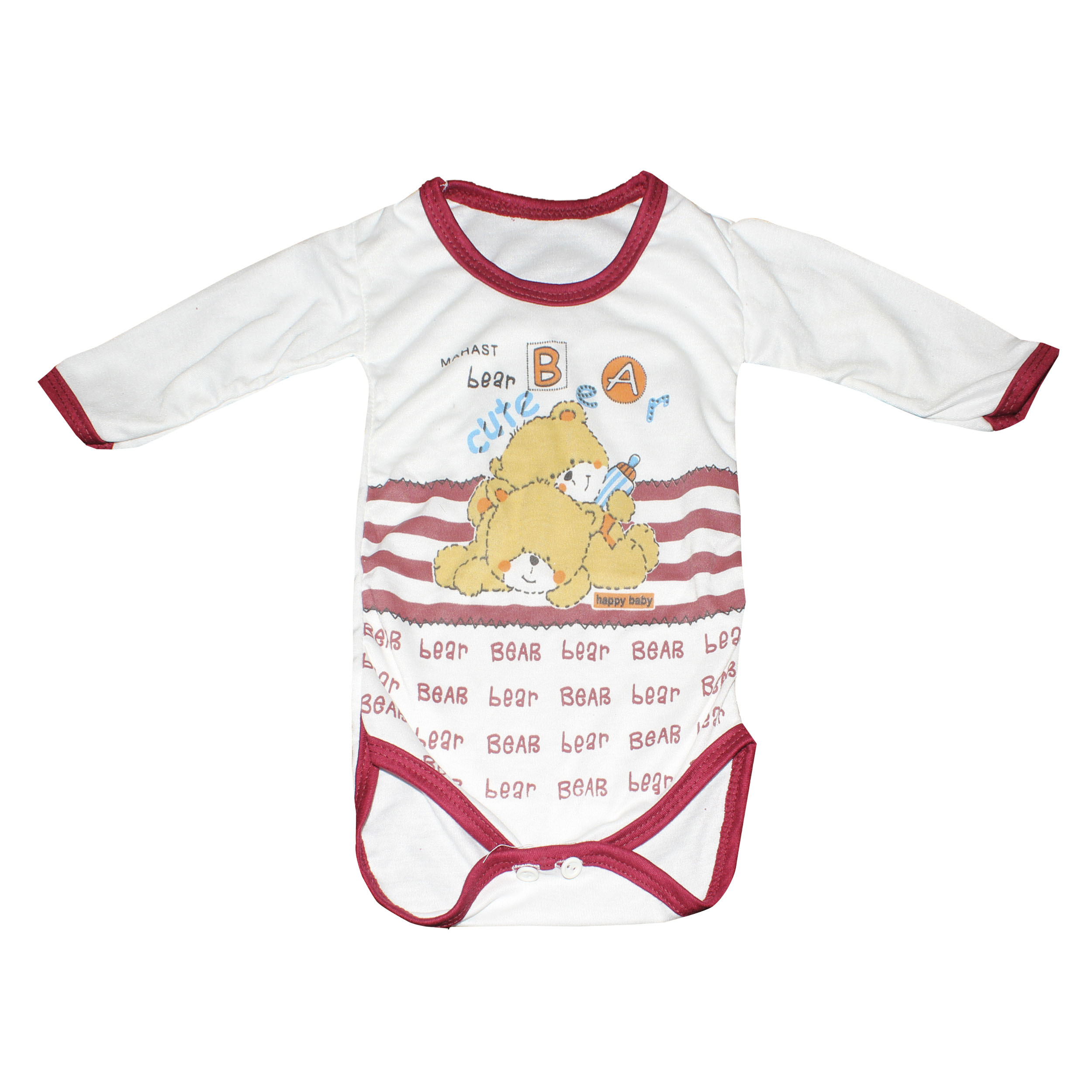 بادی آستین بلند نوزادی مدل AM 196