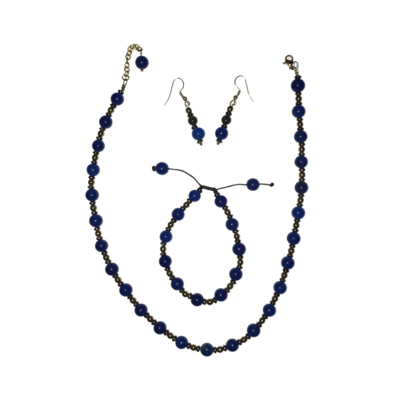 نیم ست زنانه مدل سنگ عقیق و حدید کد SN-355