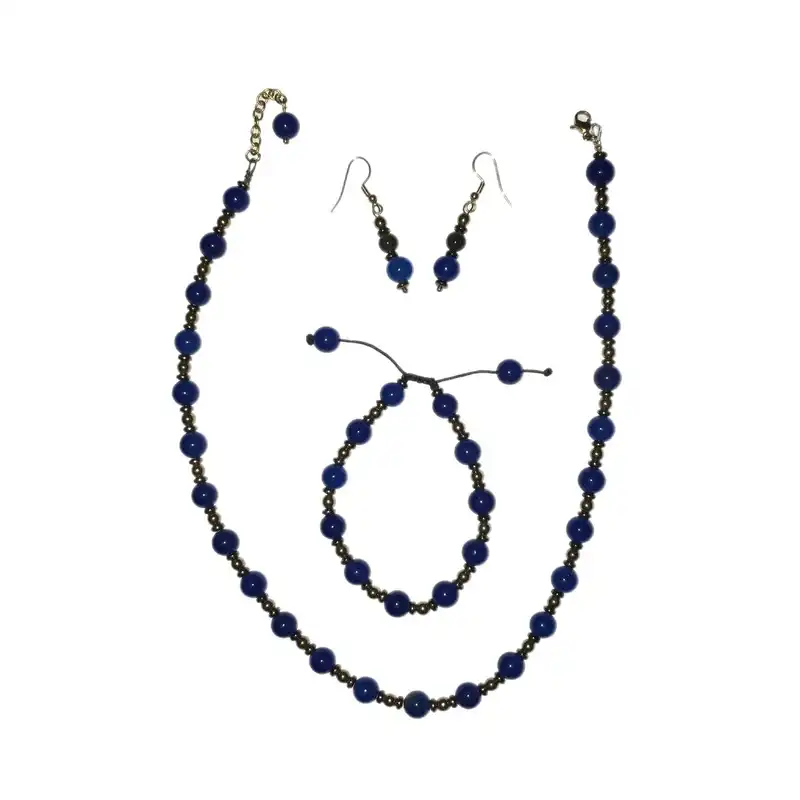 نیم ست زنانه مدل سنگ عقیق و حدید کد SN-355