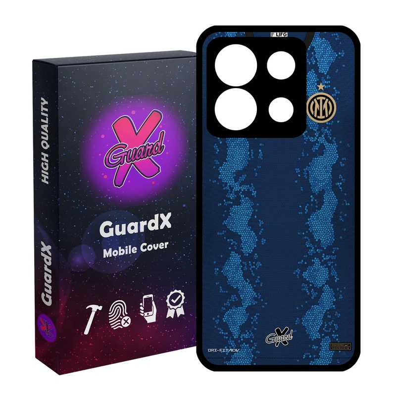 کاور گارد ایکس طرح Inter Milan مدل Glass10400 مناسب برای گوشی موبایل شیائومی Redmi Note 13 5G