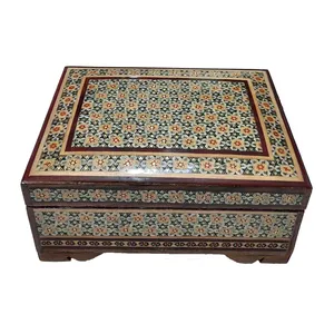 جعبه جواهرات خاتم کاری مدل 13x18 کد 181