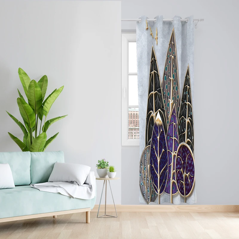 پرده مدل مخمل پانچی کد 2520 z سایز 140x200 سانتی متر