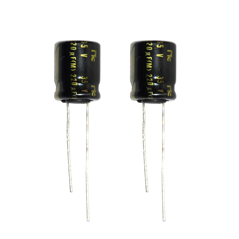خازن الکترولیت 220 میکروفاراد مدل 35v کد G761 بسته دو عددی