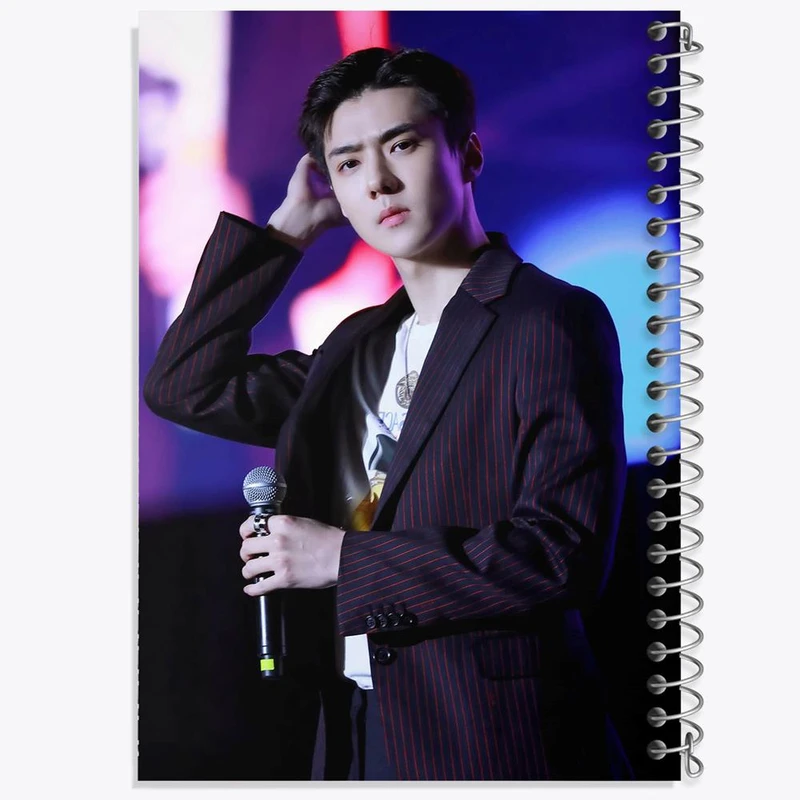 دفتر مشق 50 برگ خندالو مدل سهون گروه اکسو EXO کد 13475