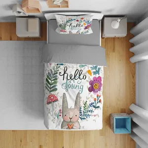 سرویس روتختی نوپه هوم مدل خرگوش کد T5912 تک نفره 5 تکه