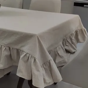 رومیزی مدل لینن دورچین سایز 250x150 سانتی‌متر