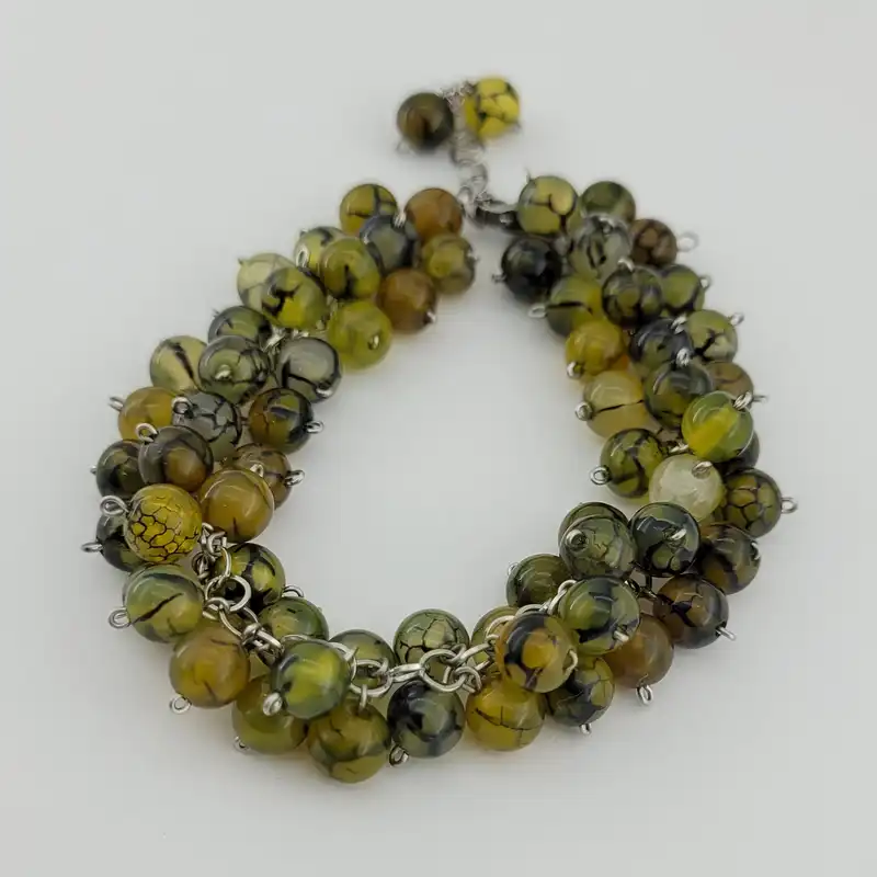 نیم ست زنانه مدل سنگ عقیق دراگون کد 215