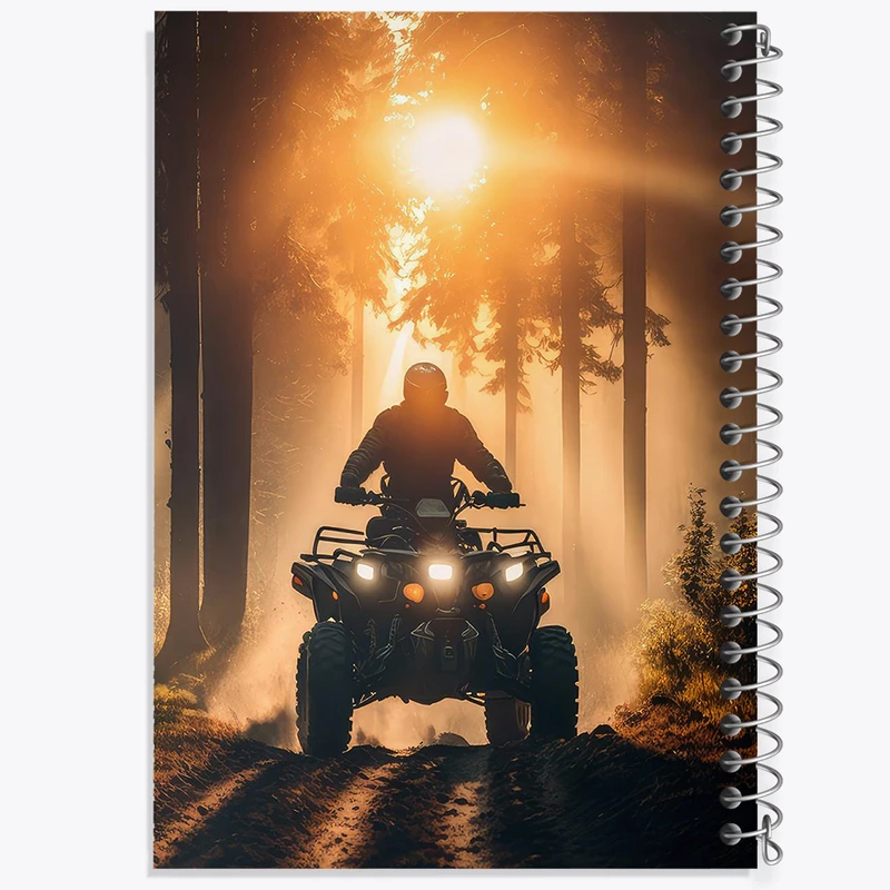 دفتر مشق 50 برگ خندالو طرح موتور چهار چرخ کد 37098