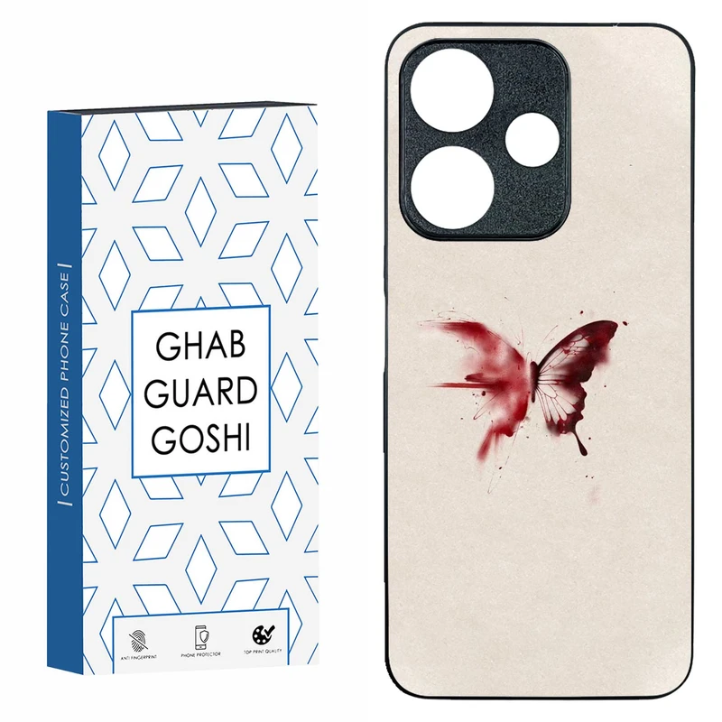 کاور قاب گارد گوشی طرح پروانه کد TPU-297 مناسب برای گوشی موبایل شیائومی  REDMI 13  