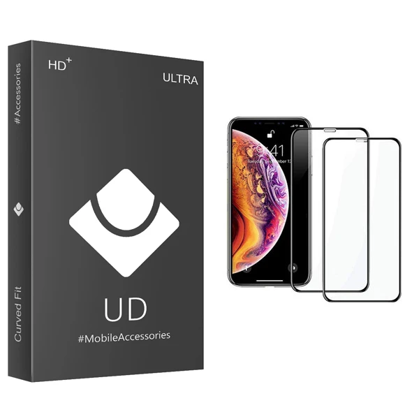 محافظ صفحه نمایش یو دی مدل ULTRA مناسب برای گوشی موبایل اپل iPhone X/XS بسته 2 عددی