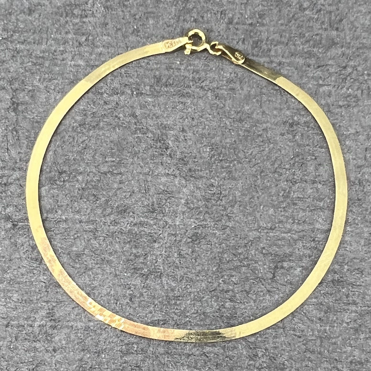 دستبند طلا 18 عیار زنانه دوست خوب مدل  هرینگبون کد dk158 -  - 3