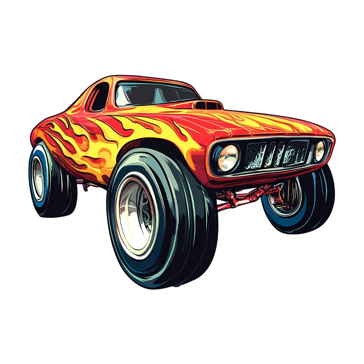 استیکر پارچه و لباس پاد آفرین مدل ماشین اسپرت کد S5585