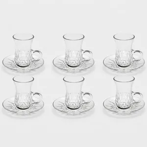 Toyo Sasaki EX-KP-304 Tea Glass and Saucer Set 12 Pcs