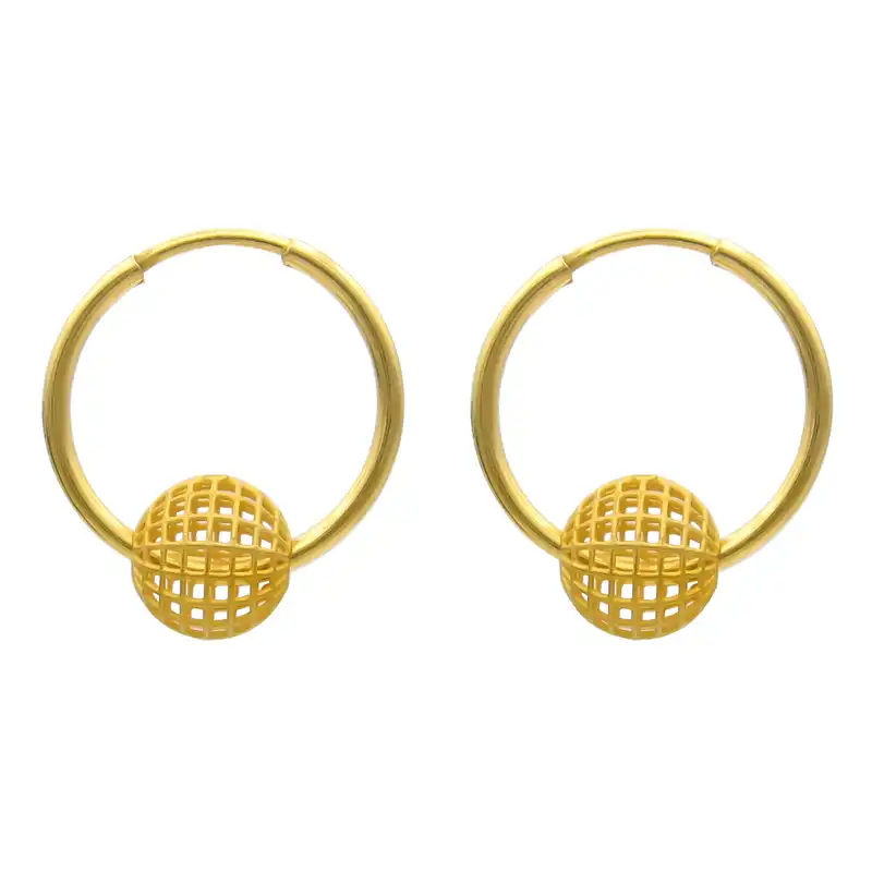 گوشواره طلا 18 عیار زنانه کاپانی مدل فیوژن کد KE019