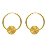 گوشواره طلا 18 عیار زنانه کاپانی مدل فیوژن کد KE019