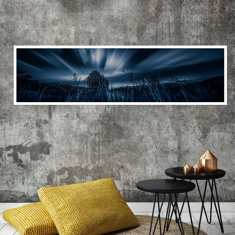 تابلو بکلیت طرح منظره گندم زار مدل کشیده کد W-7741