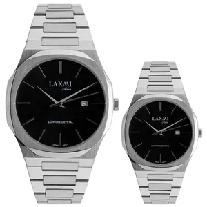 ست ساعت مچی عقربه‌ای کوارتز زنانه و مردانه لاکسمی مدل 8-8558