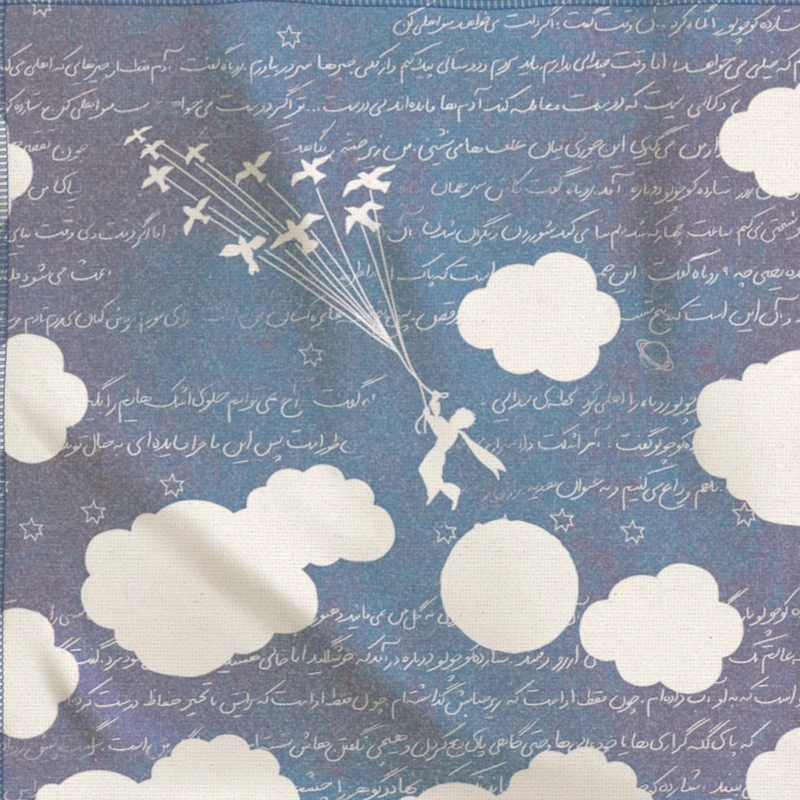 کاغذ کادو مریخ مدل  پارچه ای طرح Little Prince 1102 سایز 50×50 سانتی متر