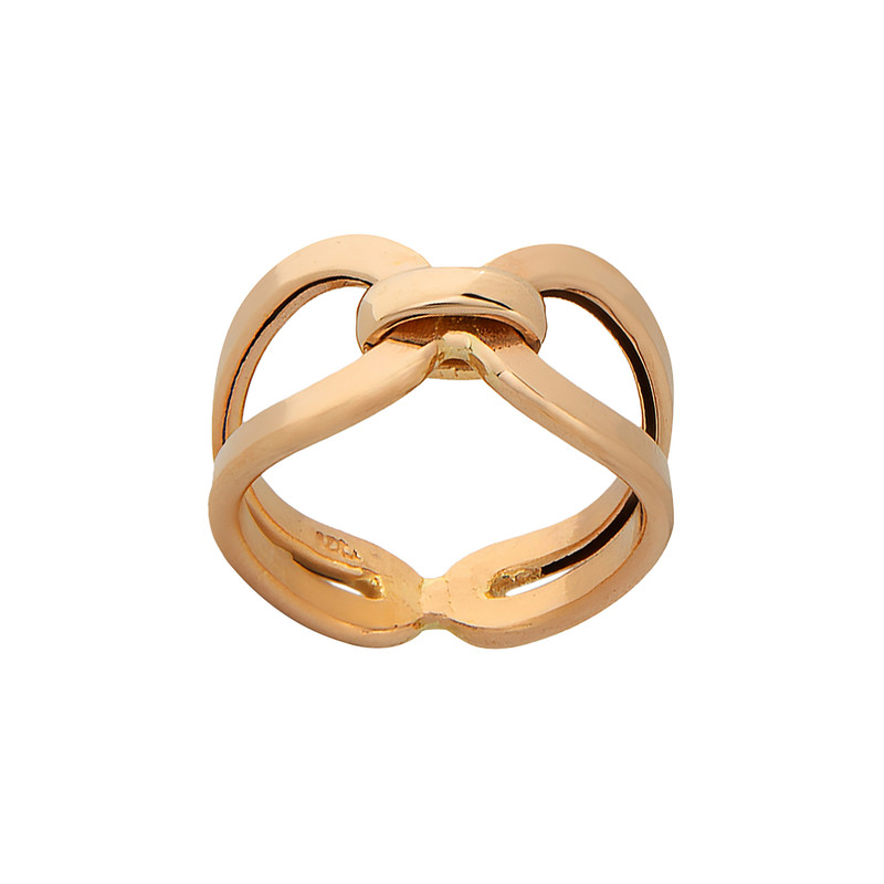 انگشتر طلا 18 عیار زنانه هومن گلد مدل پاپیون امگا R800 سایز 53