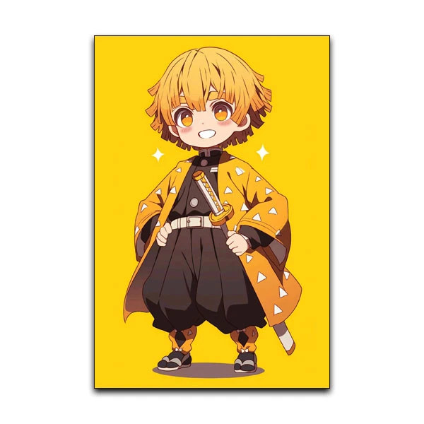 تابلو شاسی گوفی مدل زنیتسو گوگولی دیمن اسلیر انیمه شیطان کش Zenitsu Demon Slayer Anime کد SOLO21