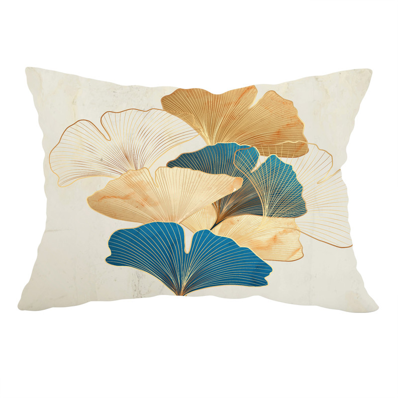 رو بالشی مدل مخمل طرح برگ کد 2169