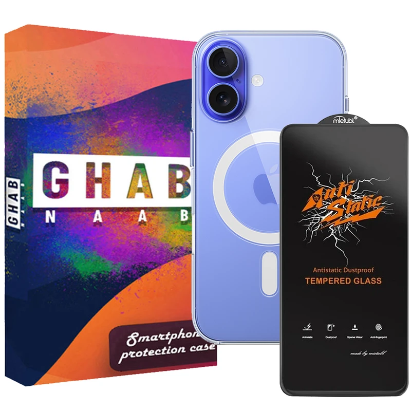 کاور قاب ناب مدل MagSafe مناسب برای گوشی موبایل اپل Iphone 16 به همراه محافظ صفحه نمایش