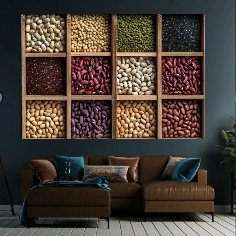  تابلو بوم طرح اشپزخانه مدل جعبه لوبیا کد SD5744