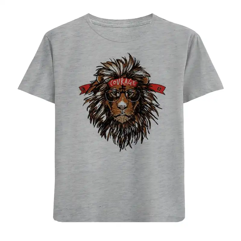 تی شرت آستین کوتاه پسرانه مدل شیر N77