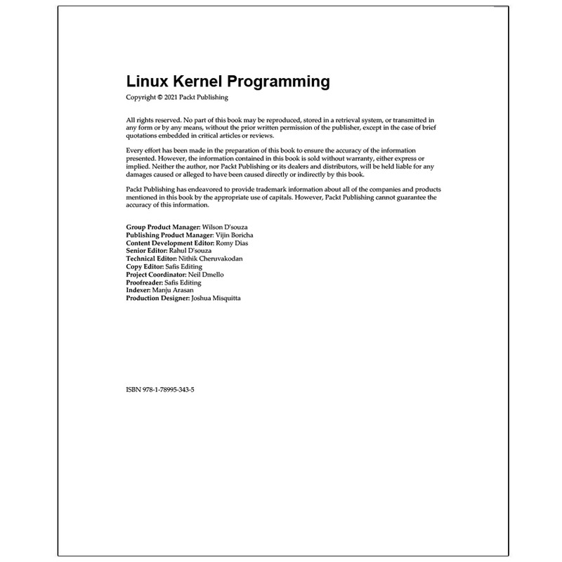 کتاب  Linux  Kernel  Programming اثر Kaiwan  N  Billimoria انتشارات رایان کاویان