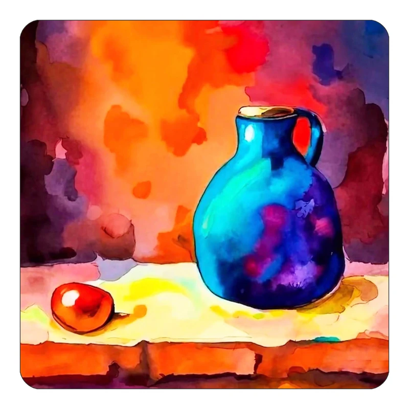 مگنت کاکتی طرح نقاشی رنگ روغن مدل mp69870