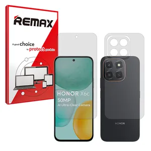 Remax Resistant model transparent screen protector suitable for Honor X6c mobile phone along with the back protector