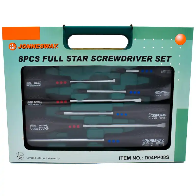 پیچ گوشتی جانزوی مدل D04PP08S مجموعه 8 عددی