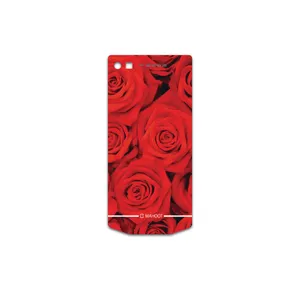 MAHOOT Red-Flower Cover Sticker for BlackBerry Porsche Design P9982