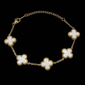 دستبند زنجیری زنانه مدل ونکلیف صدفی 103