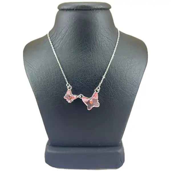 گردنبند زنانه سواروسکی مدل دو پروانه کد 1328956