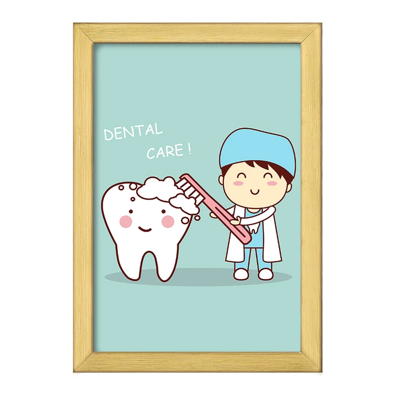 تابلو خندالو طرح دندان و دندان پزشکی کودکانه کد 36693