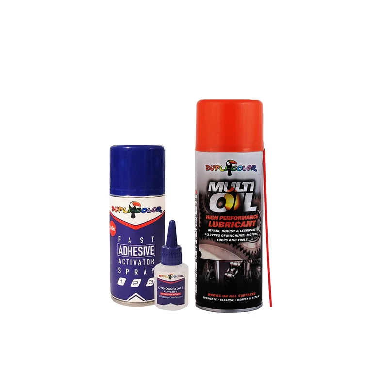 اسپری روان کننده و چسب 123 دوپلی کالر مدل oil حجم 400 میلی لیتر مجموعه 2 عددی