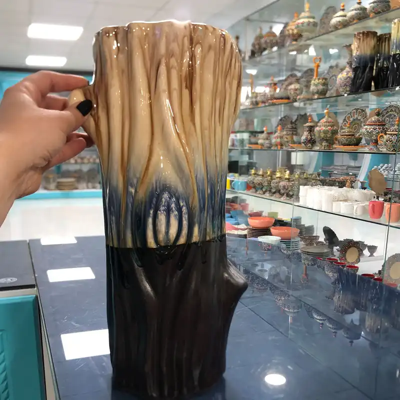 گلدان سفالی مدل تنه