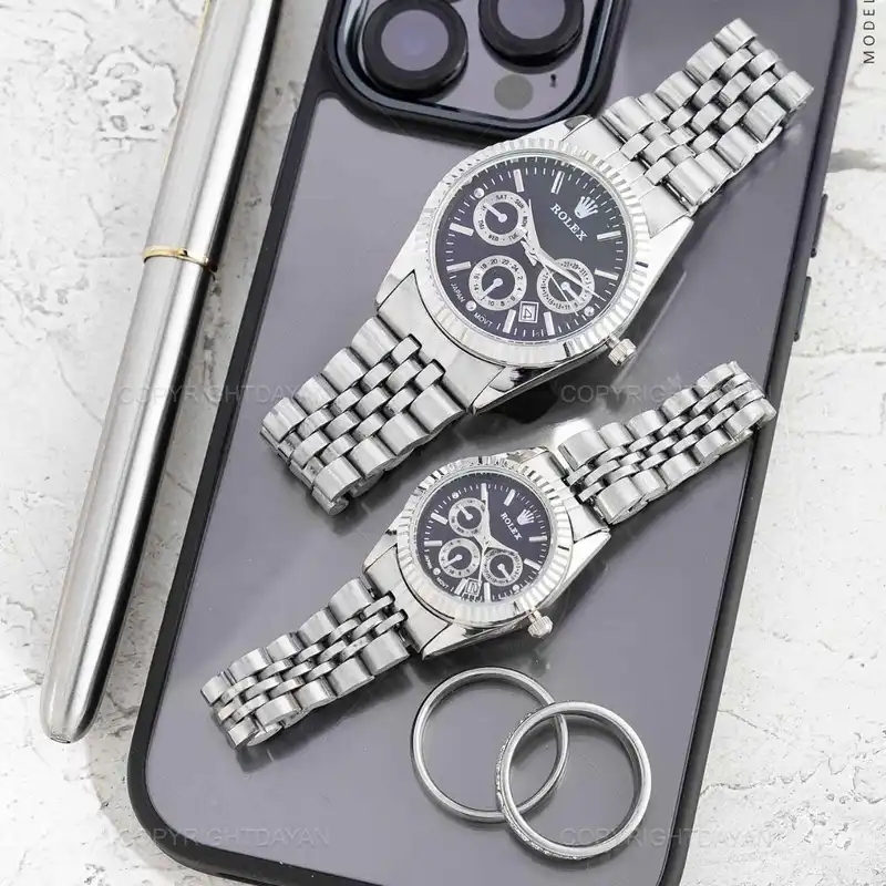 ست ساعت مچی عقربه ای  مدل تک موتور ساده 03