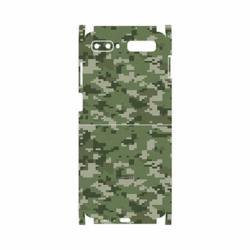 برچسب پوششی ماهوت مدل Army-Green-Pixel-FullSkin مناسب برای گوشی موبایل سامسونگ Galaxy Z Flip