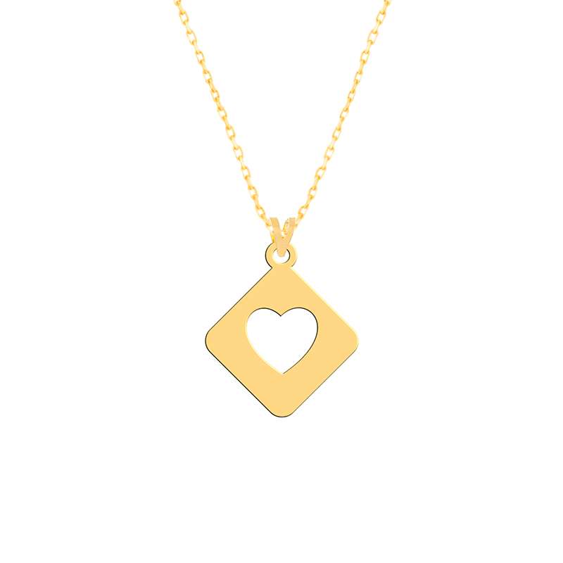 گردنبند طلا 18 عیار زنانه فرشته طرح قلب کد WNLZ-000348
