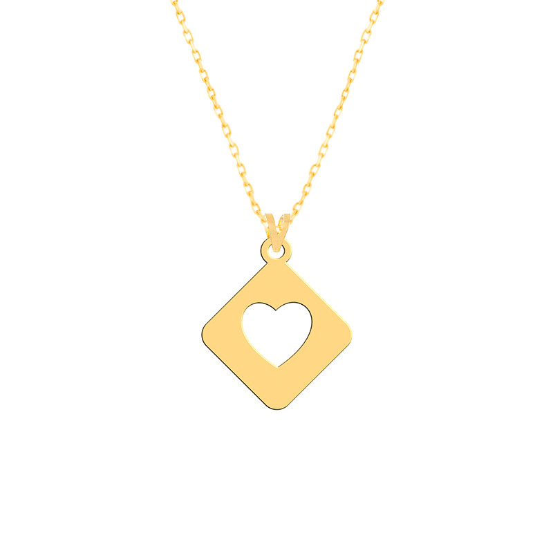 گردنبند طلا 18 عیار زنانه فرشته طرح قلب کد WNLZ-000348